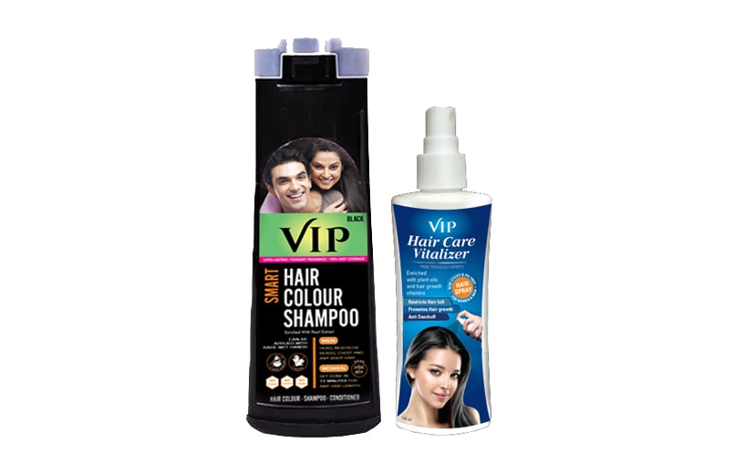 VIP HAIR COLOUR SHAMPOO  BROWN  180ML